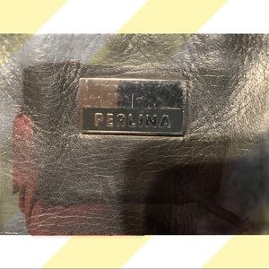 Perlina Black Leather Tote. 100% AUTHENTIC